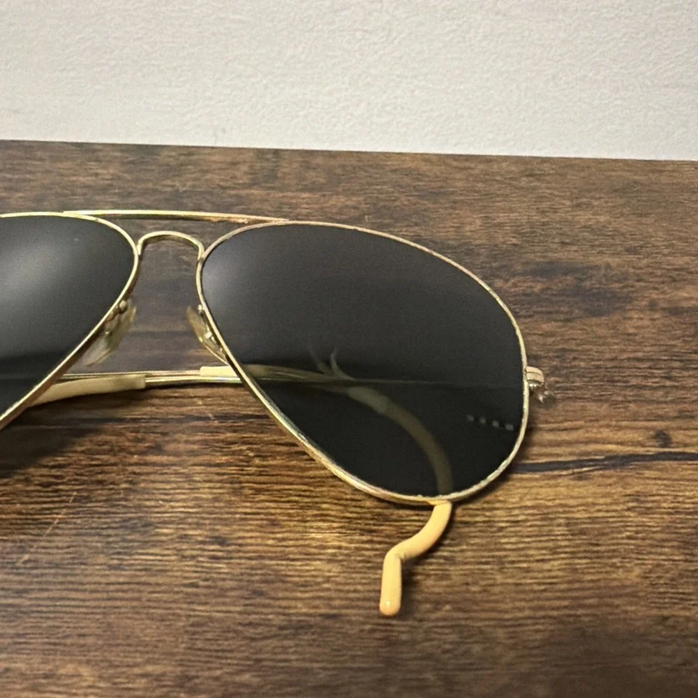VTG 1970's 62mm B&L‎ RAY-BAN USA w/Wire Frames & Ear Hooks, Teardrop Style HTF!